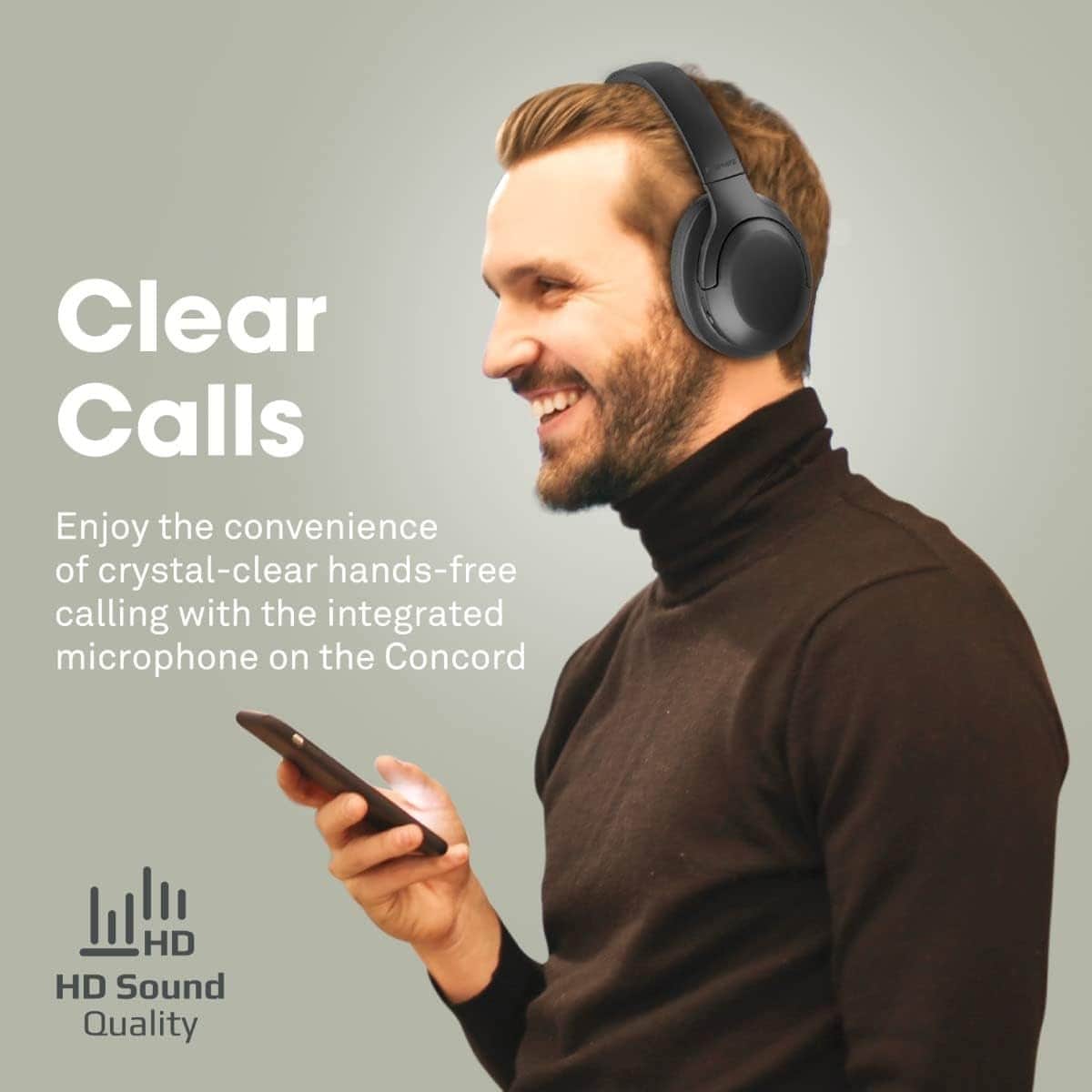 Promate Concord Active Noise Cancellation Wireless Over-Ear Headphones