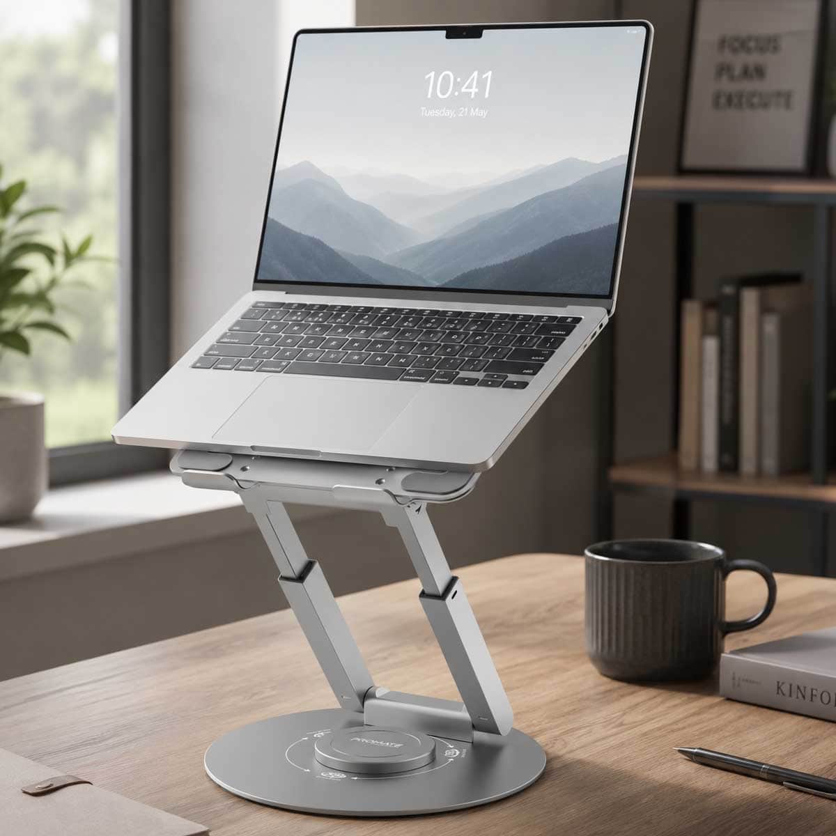 Promate DeskMate-6 360-Degree Rotatable Aluminum Laptop Stand