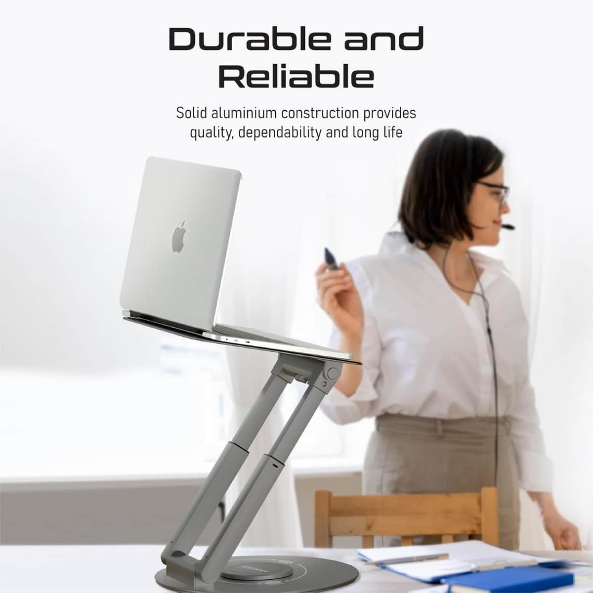Promate DeskMate-6 360-Degree Rotatable Aluminum Laptop Stand