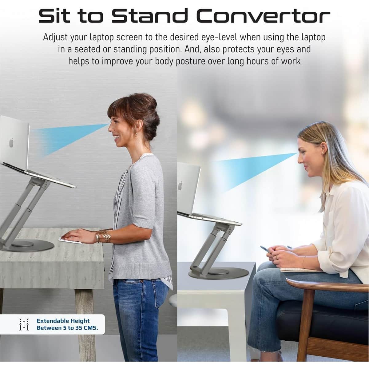 Promate DeskMate-6 360-Degree Rotatable Aluminum Laptop Stand