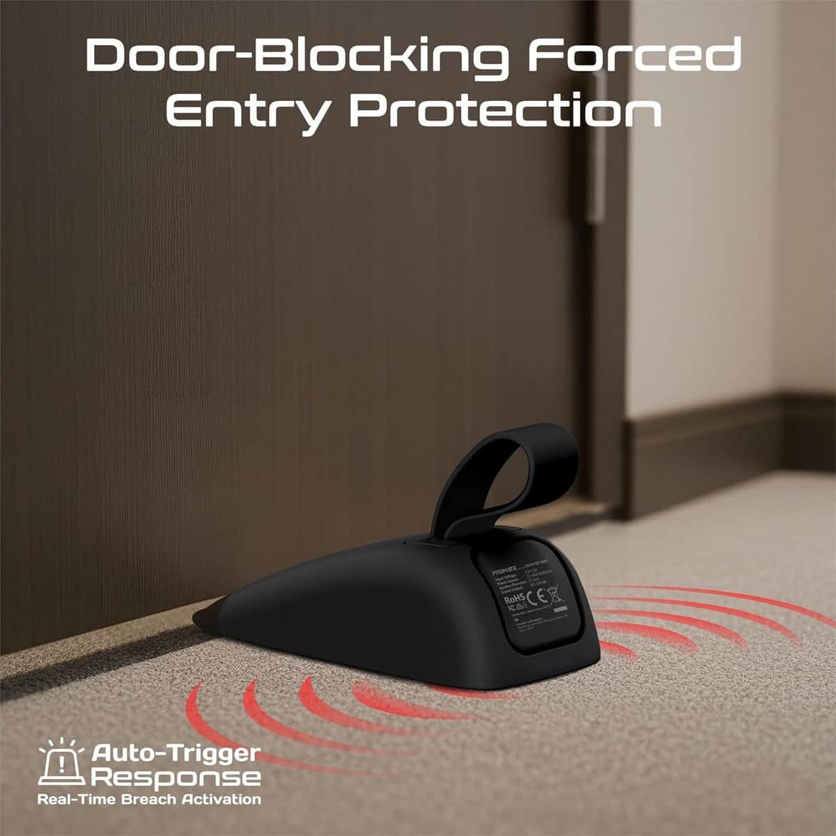 Promate DoorShield Black Portable Travel Door Alarm