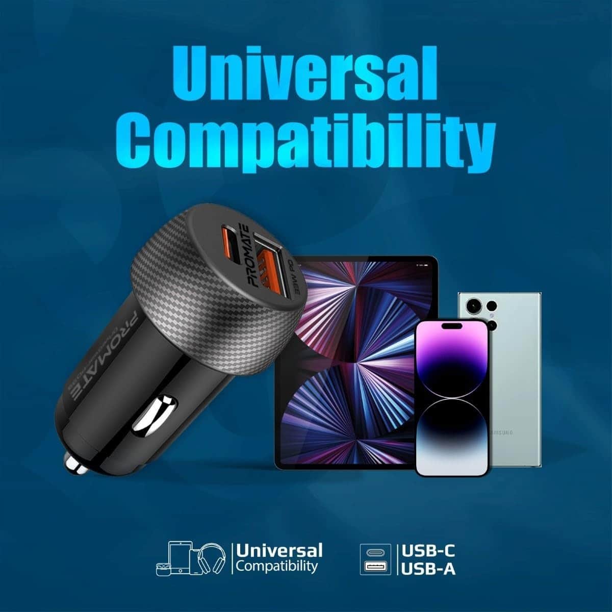 Promate DriveGear-PD33 33W USB-C Car Charger