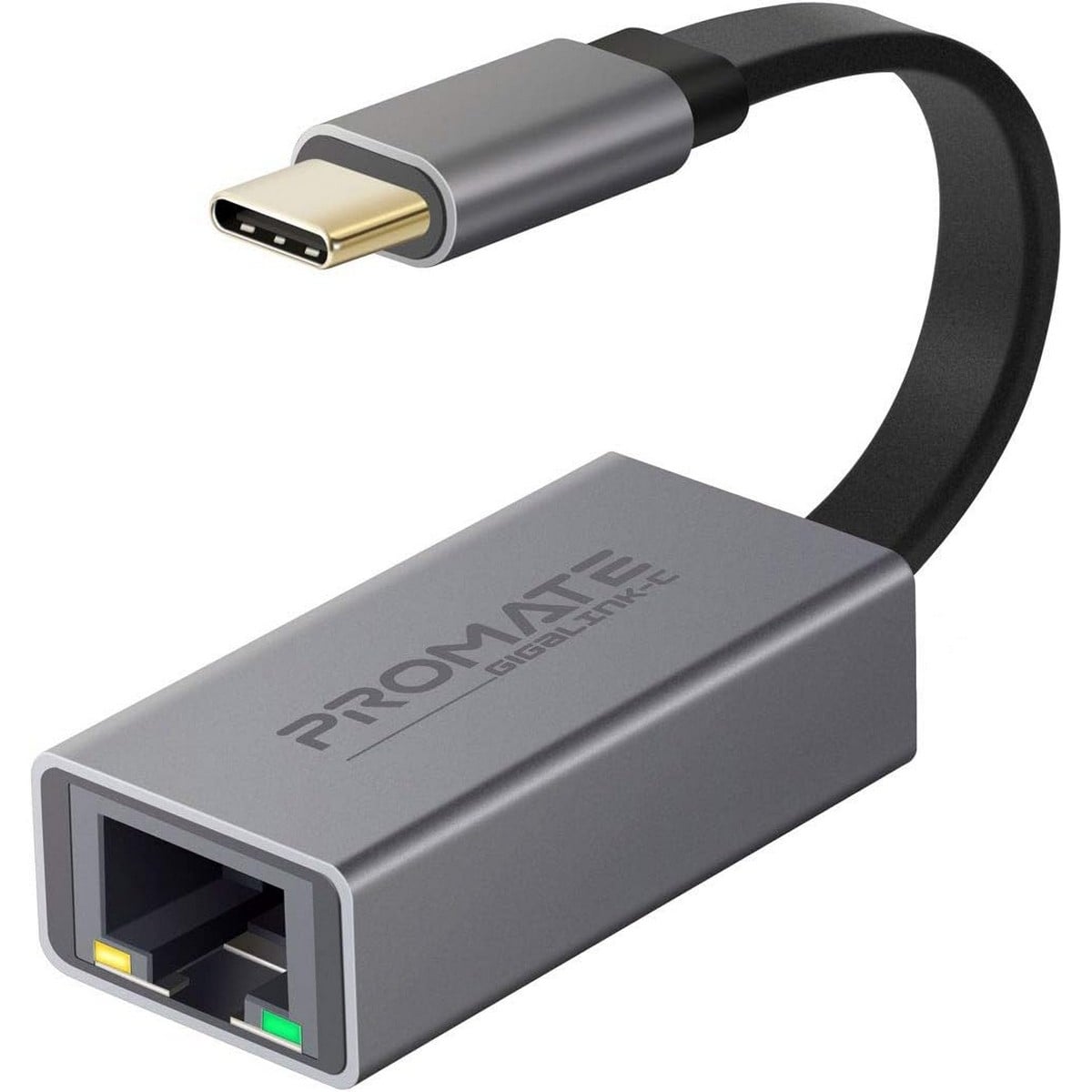 Promate GigaLink-C Grey USB-C to Gigabit Ethernet Adapter