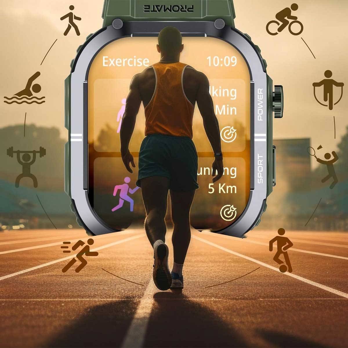 Promate Rugged Athletic Smartwatch