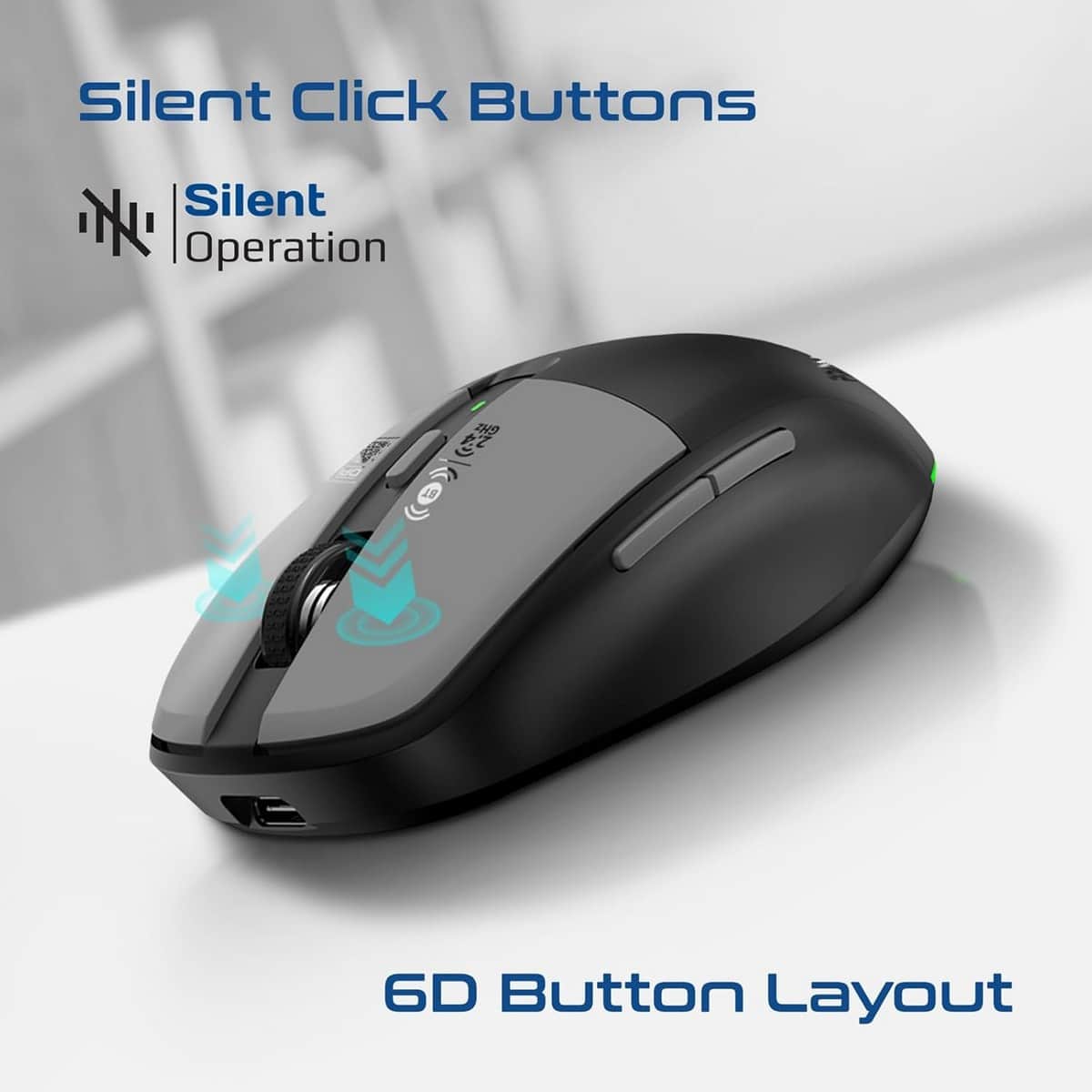 Promate Flixi Triple Mode Wireless Mouse