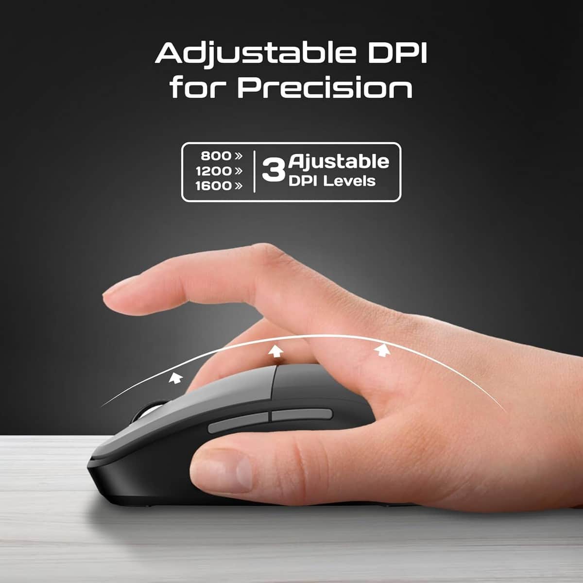 Promate Flixi Triple Mode Wireless Mouse