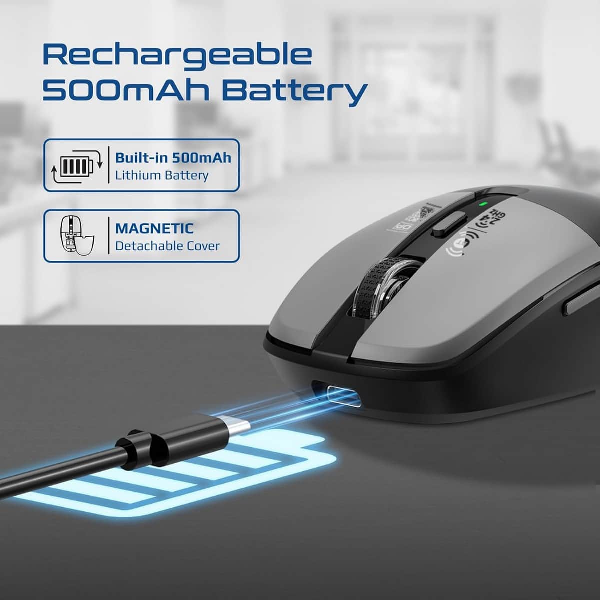 Promate Flixi Triple Mode Wireless Mouse