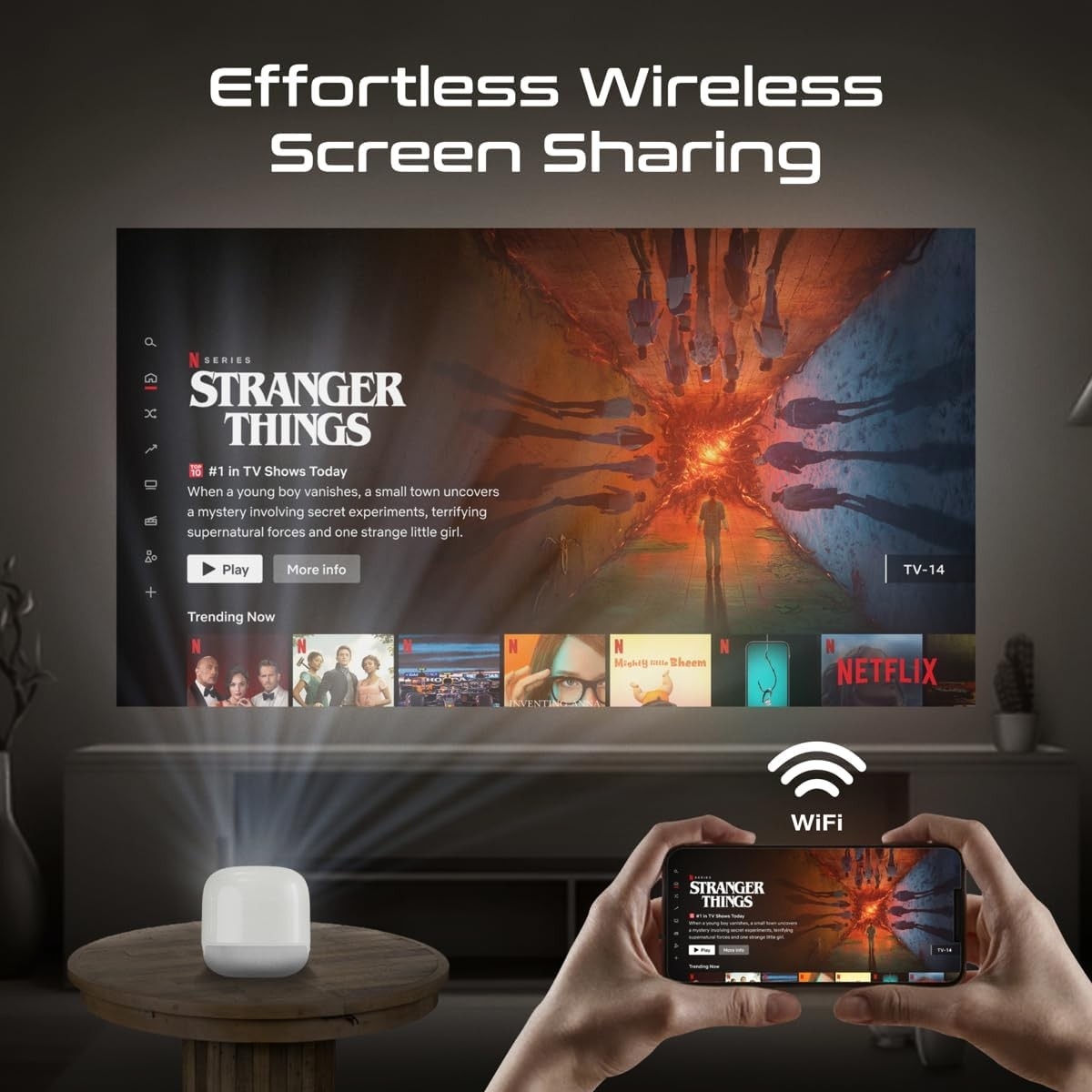 Promate HD 4K Support Portable Projector