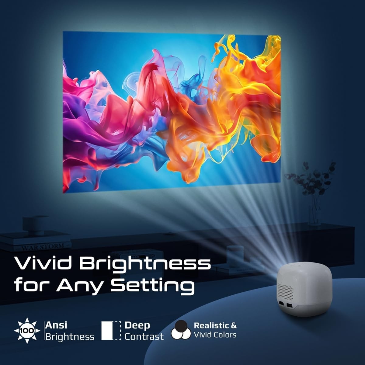 Promate HD 4K Support Portable Projector
