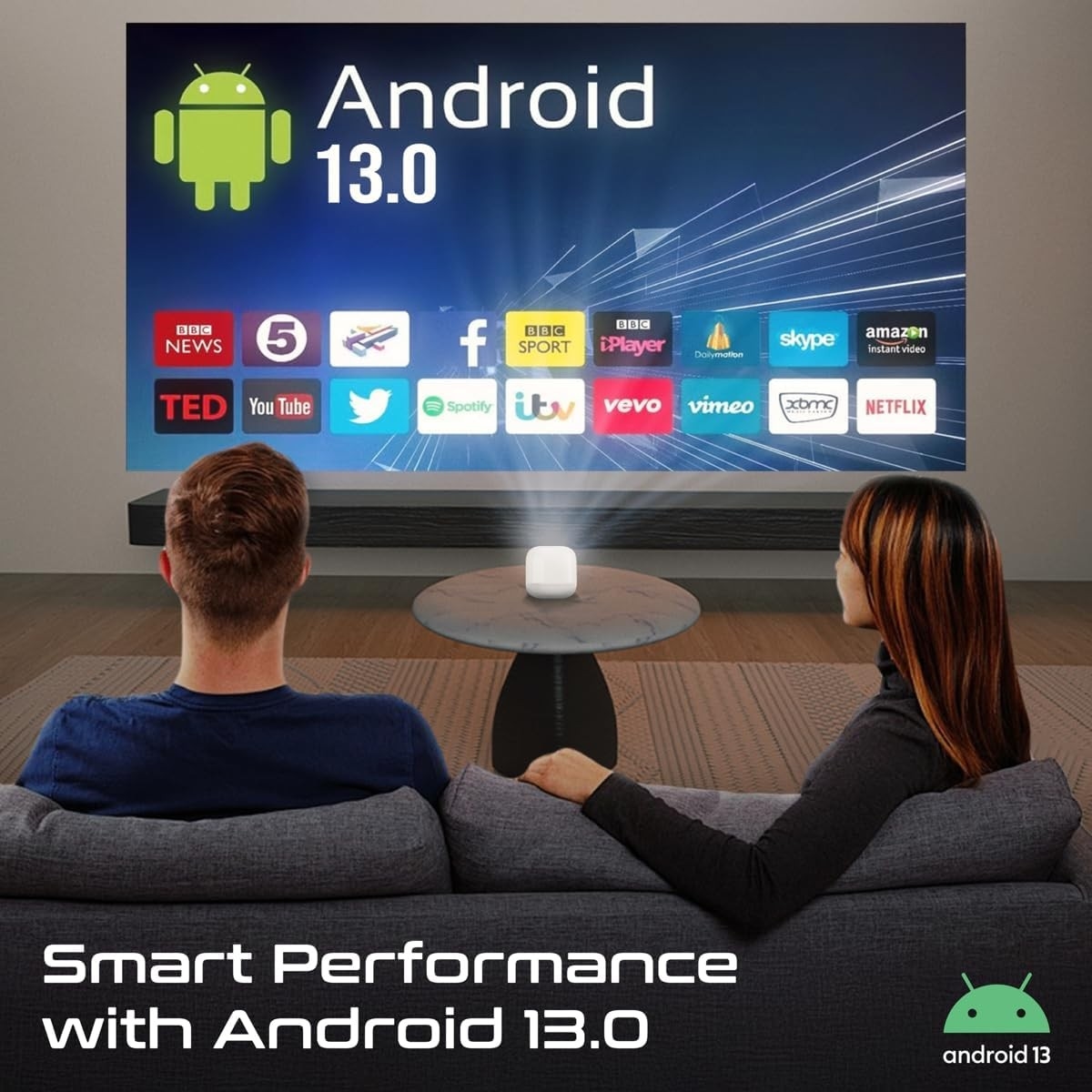 Promate HD 4K Support Portable Projector