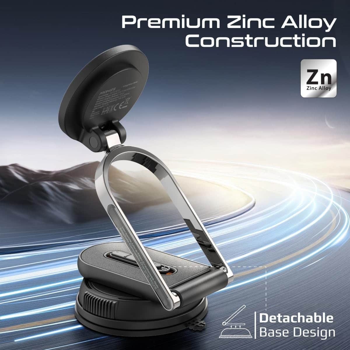 Promate MagNeo-15W Magnetic Wireless Phone 15W Car Charger