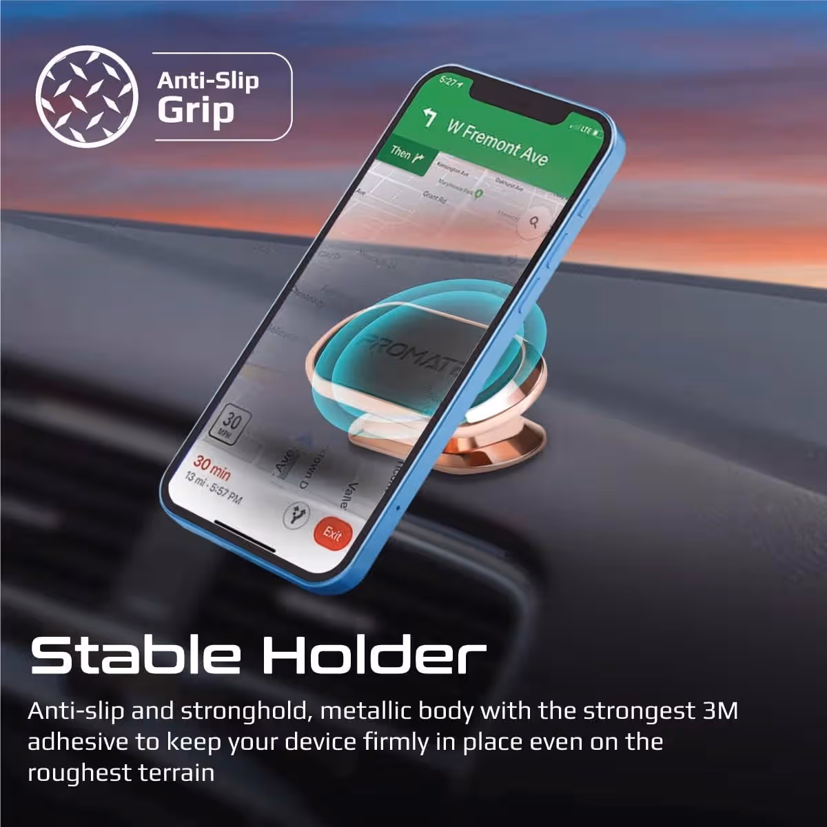 Promate Magnetto-3 Dashboard Magnetic Car Phone Holder