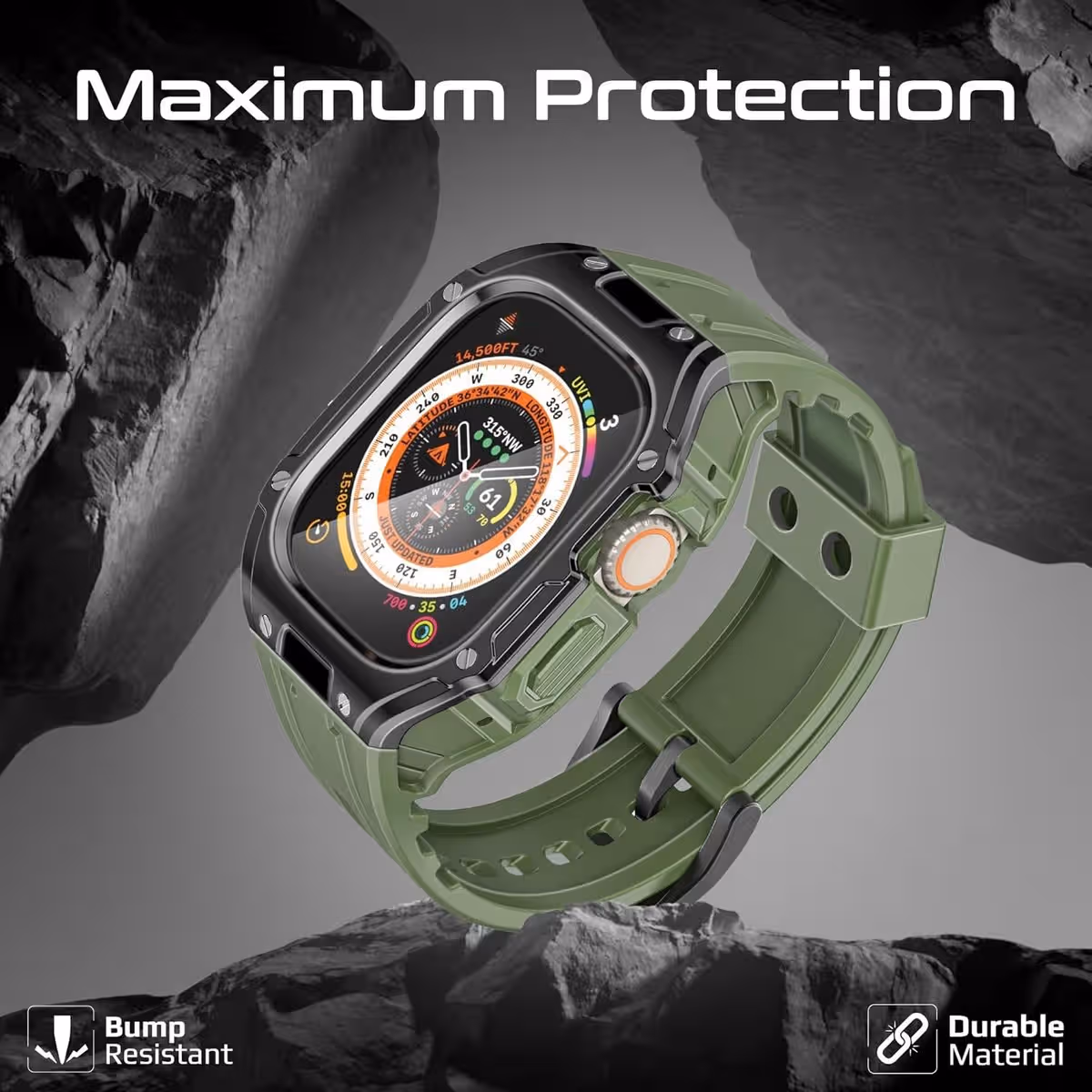 Promate Apple Watch Case & Band for Apple Watch Ultra 1 & 2