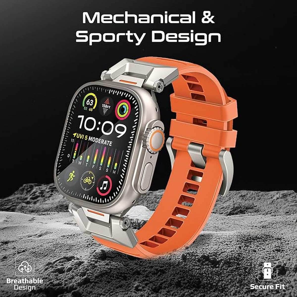 Promate Adjustable Rubber Apple Watch Band