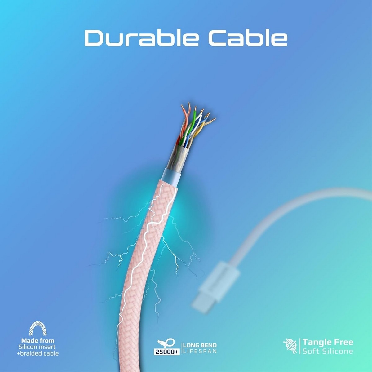 Promate 60W USB-C to USB-C Braided Cable