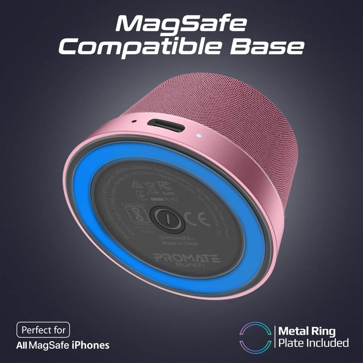 Promate 3W True Wireless Magnetic Base Bluetooth Speaker