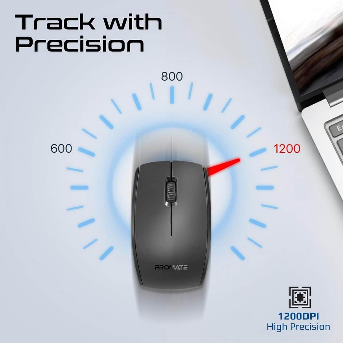 Promate ProCombo-14 Wireless Keyboard & Mouse Combo with Palm Rest
