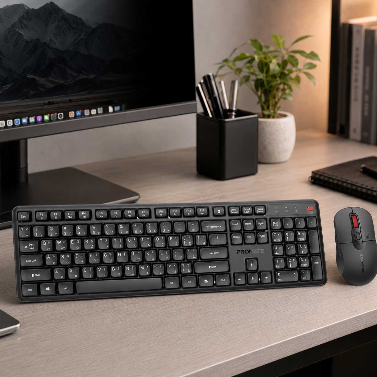 Promate ProCombo-15 Wireless Silent Keyboard & Mouse Combo