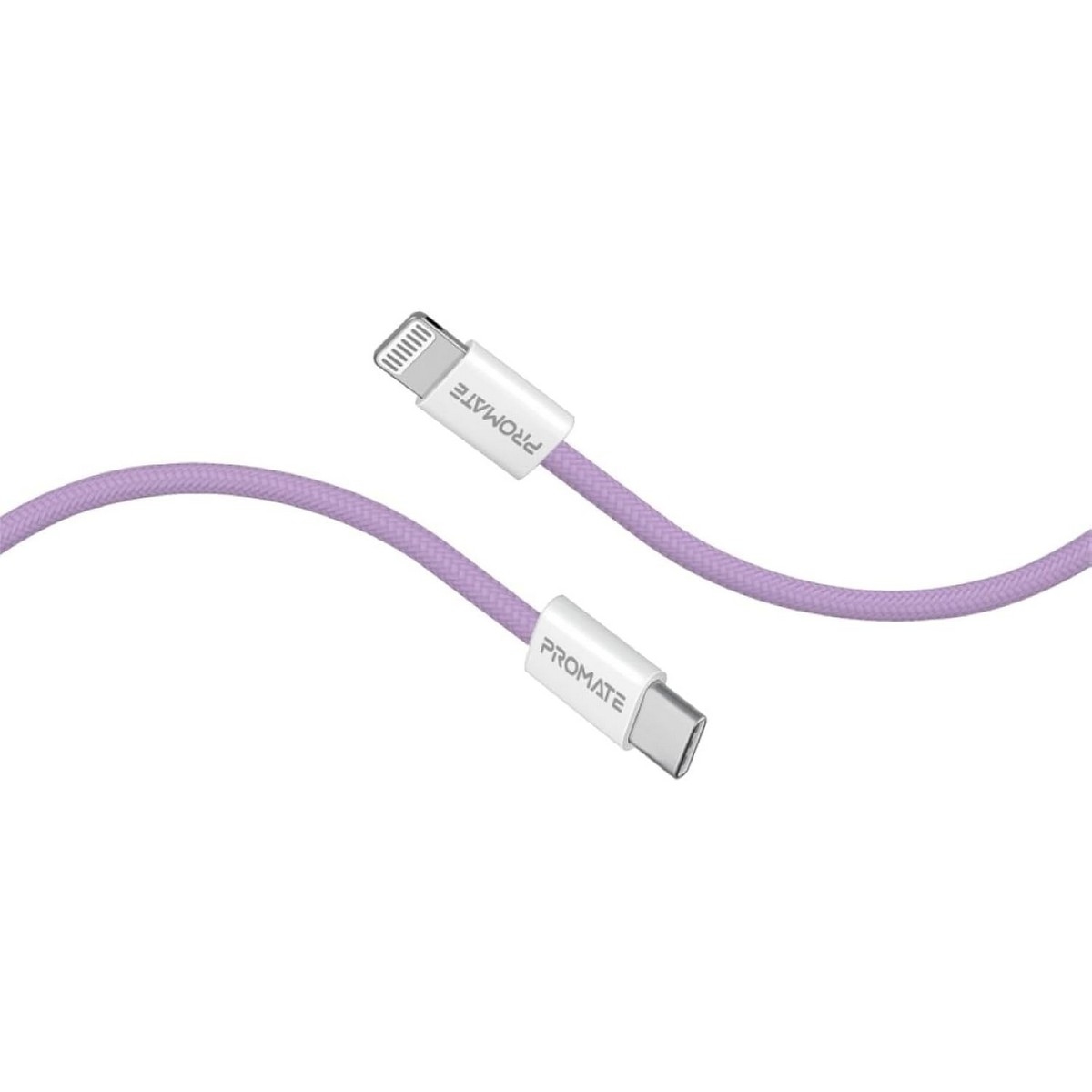 Promate 1.2m 27W USB-C to Lightning Braided Cable