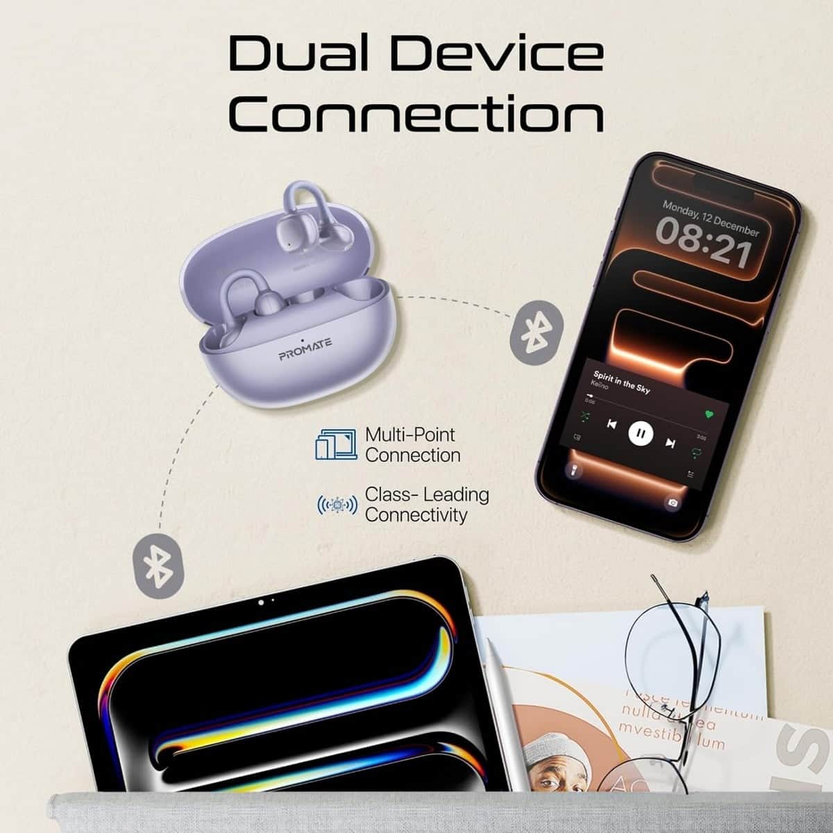 بروميت Air Clip Pro سماعات أذن لاسلكية مفتوحة