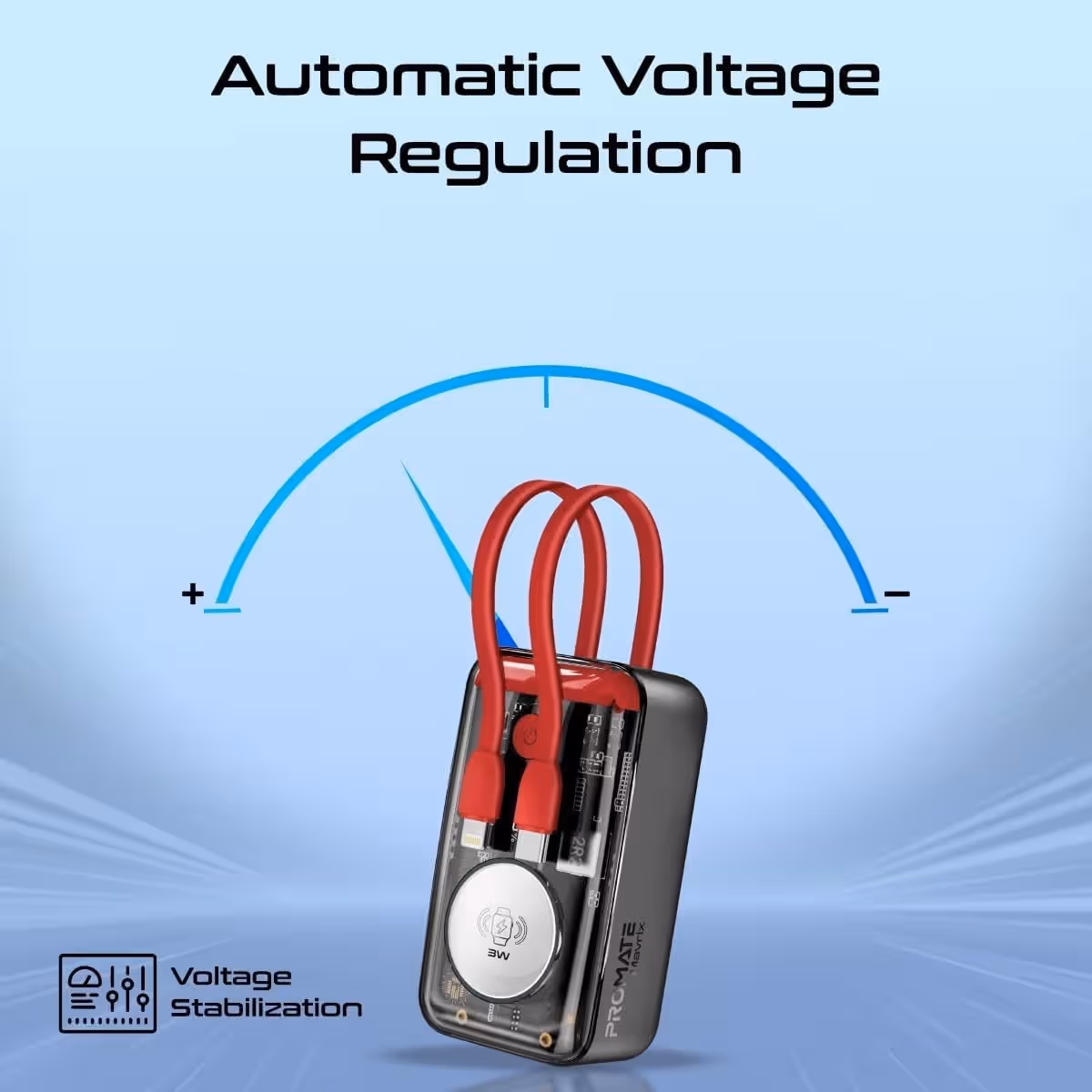 Promate 10000mAh 35W Transparent Power Bank