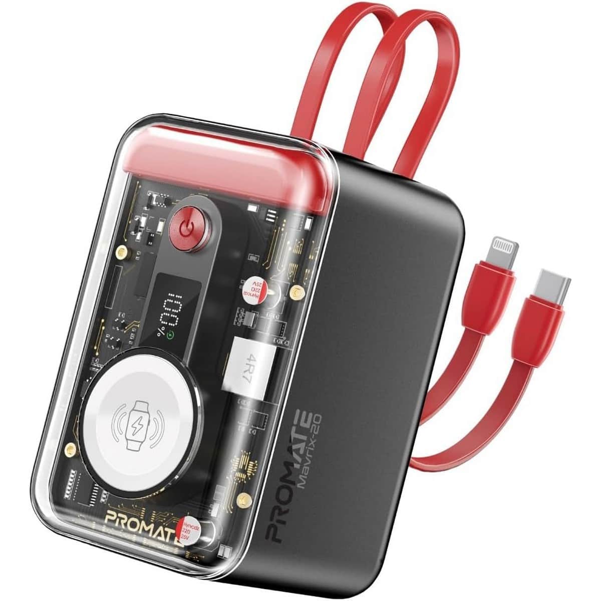 Promate 20000mAh 35W Transparent Power Bank