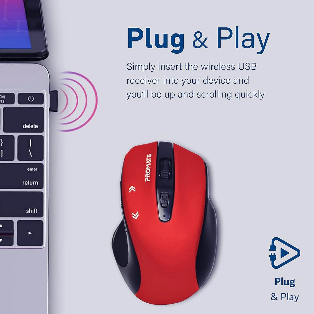 Promate Cursor 2.4GHz High-Precision Wireless Optical Mouse