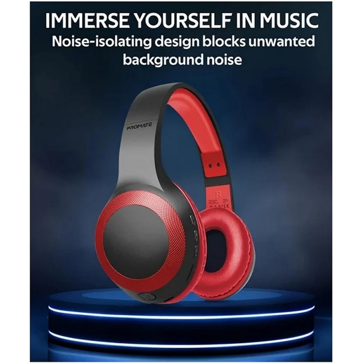 Promate Deep Bass Bluetooth Wireless Over-Ear Headphones