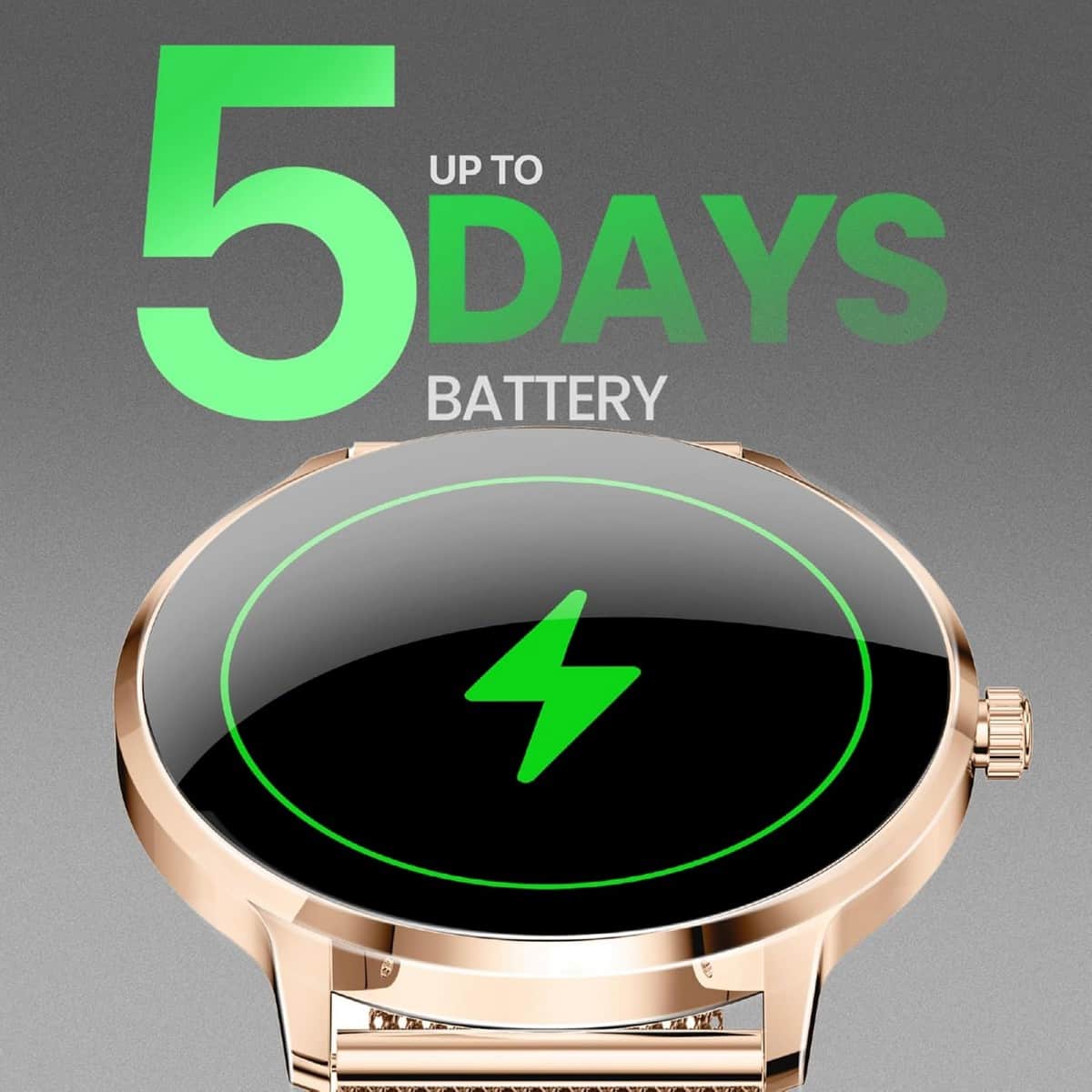 Promate Rose Gold 1.32" AMOLED Smartwatch