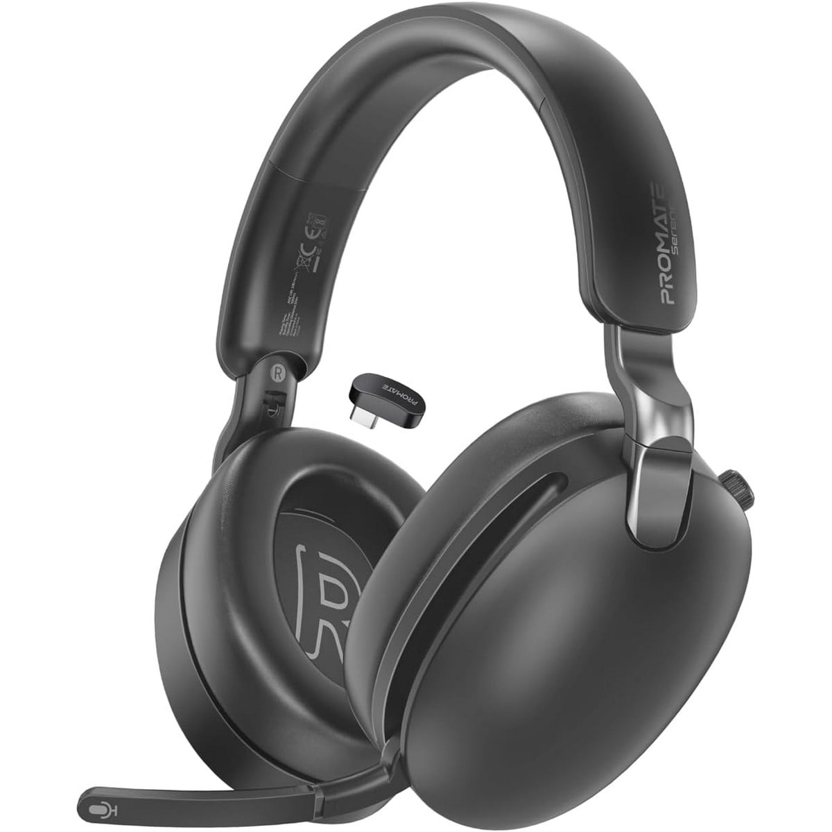 Promate Serene-2 Hybrid ANC 2.4GHz Bluetooth Wireless Over-Ear Headphones