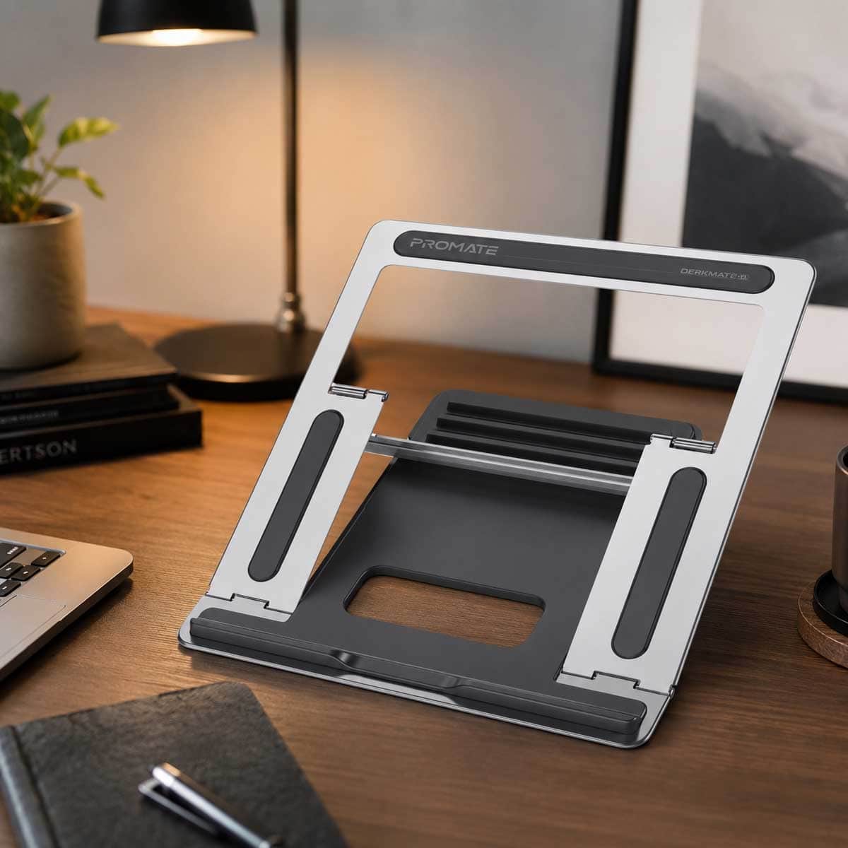 بروميت DeskMate-5 حامل لابتوب مريح من الألمنيوم