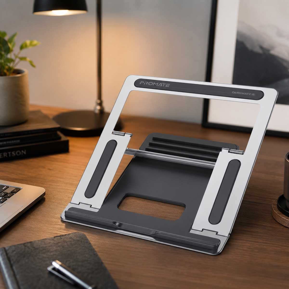 بروميت DeskMate-5 حامل لابتوب مريح من الألمنيوم