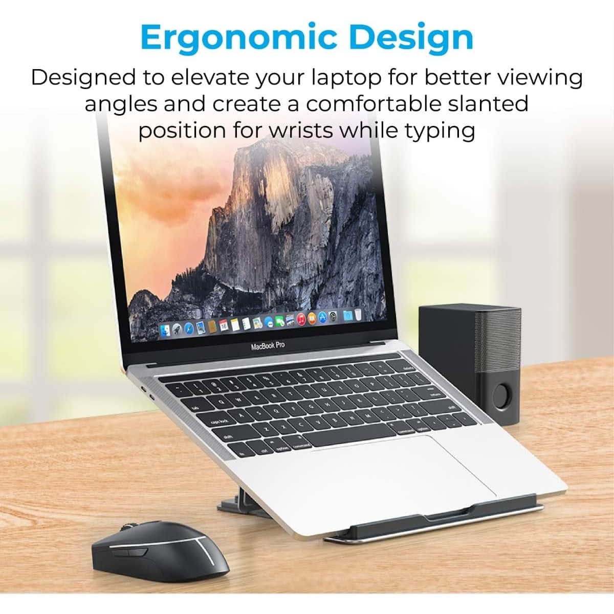 بروميت DeskMate-5 حامل لابتوب مريح من الألمنيوم