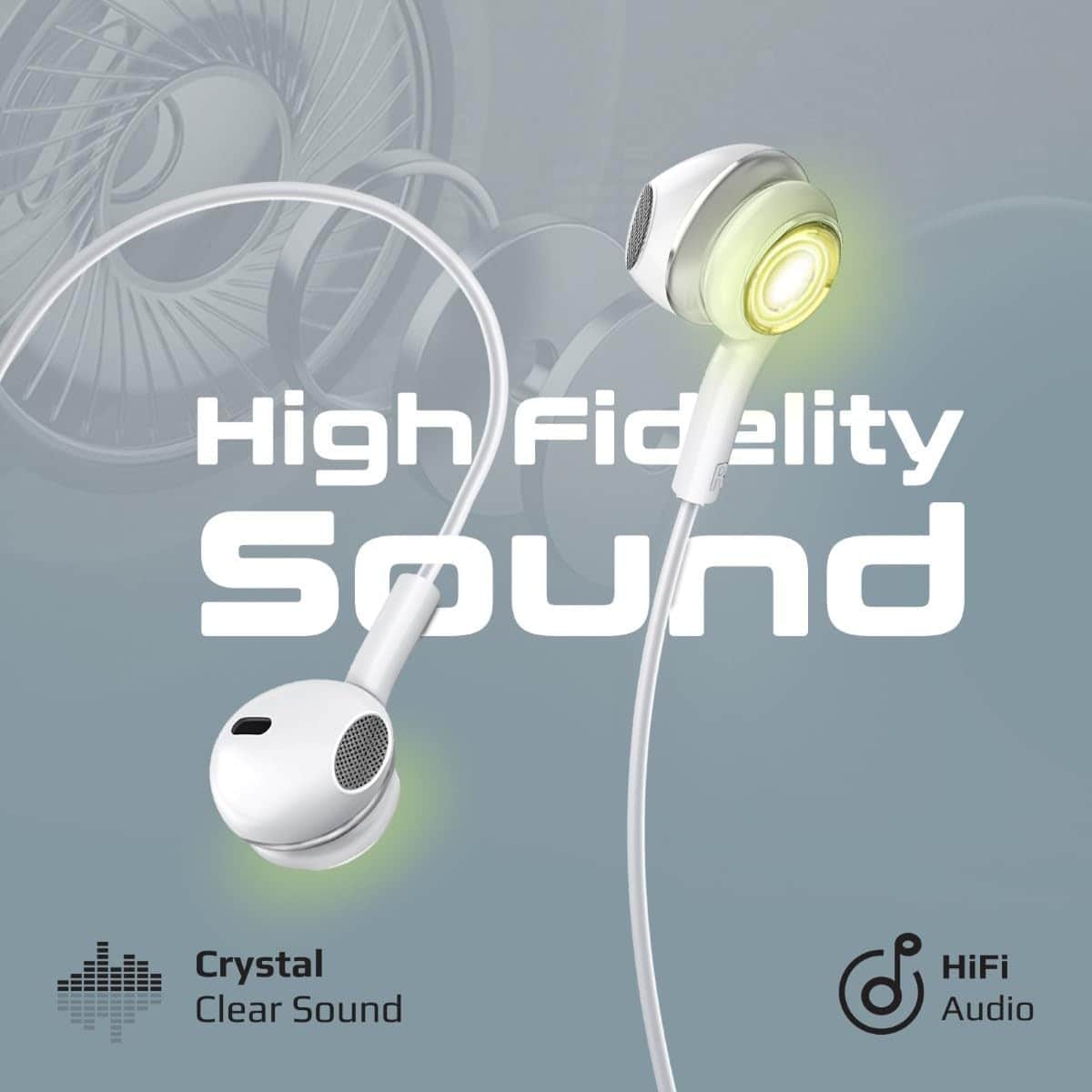 Promate Transparent USB-C In-Ear Wired Earphones
