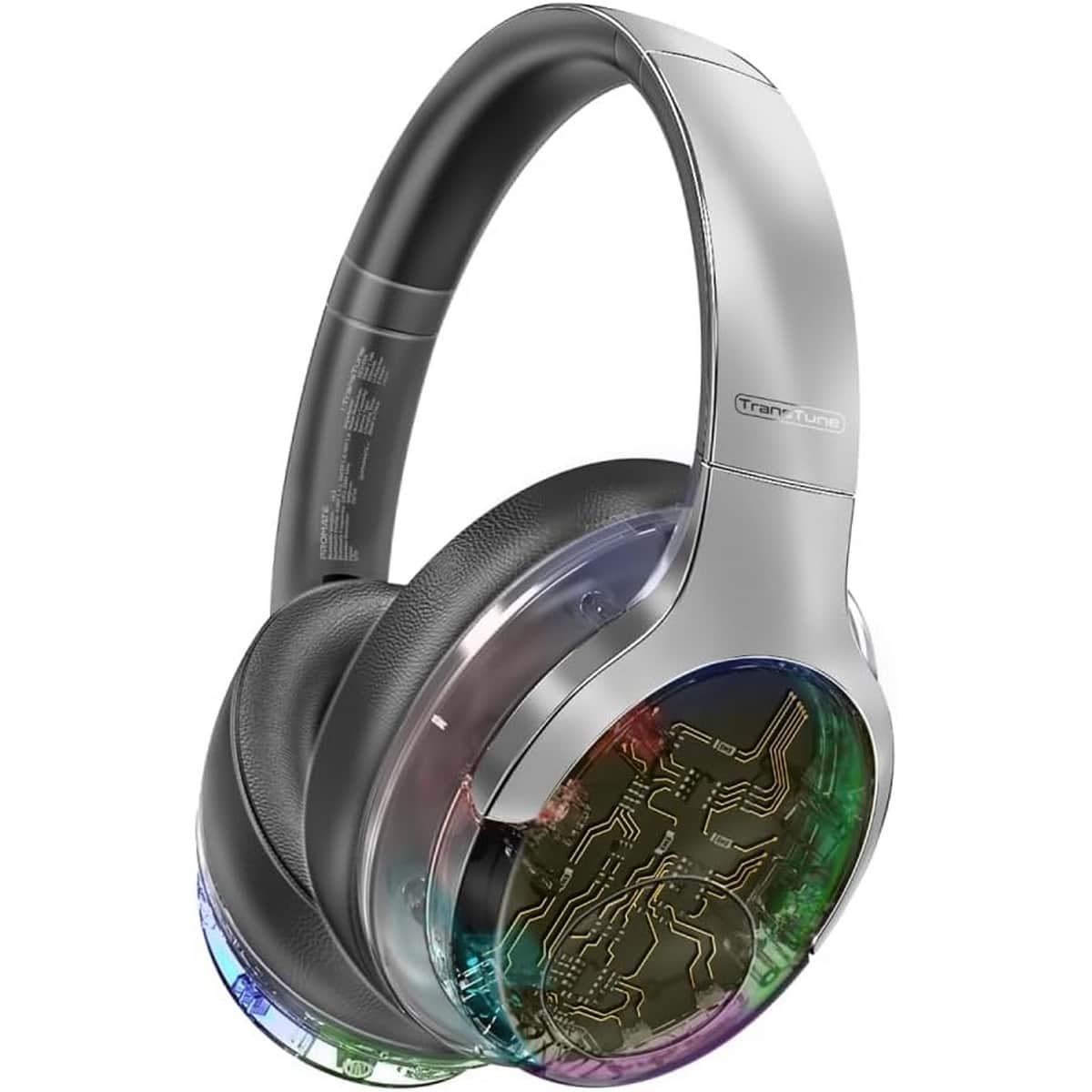 Promate TransTune Transparent ANC Bluetooth Wireless Over-Ear Headphones