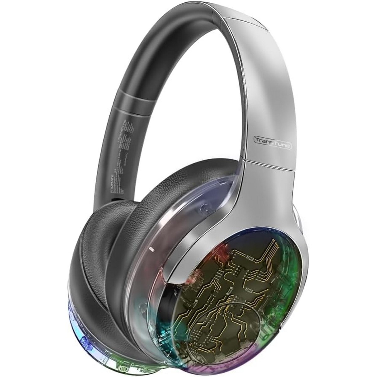 Promate TransTune Transparent ANC Bluetooth Wireless Over-Ear Headphones