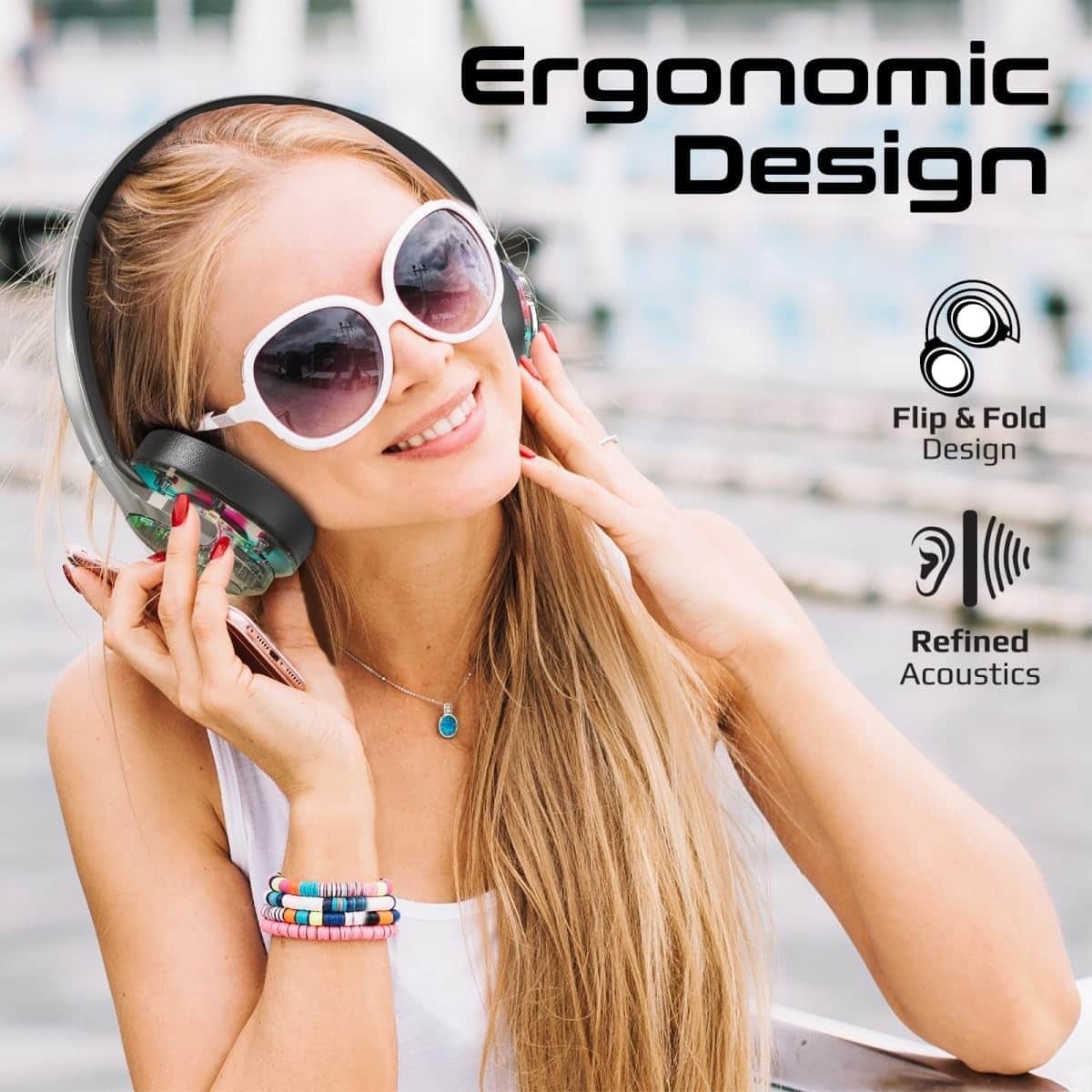 Promate TransTune Transparent ANC Bluetooth Wireless Over-Ear Headphones