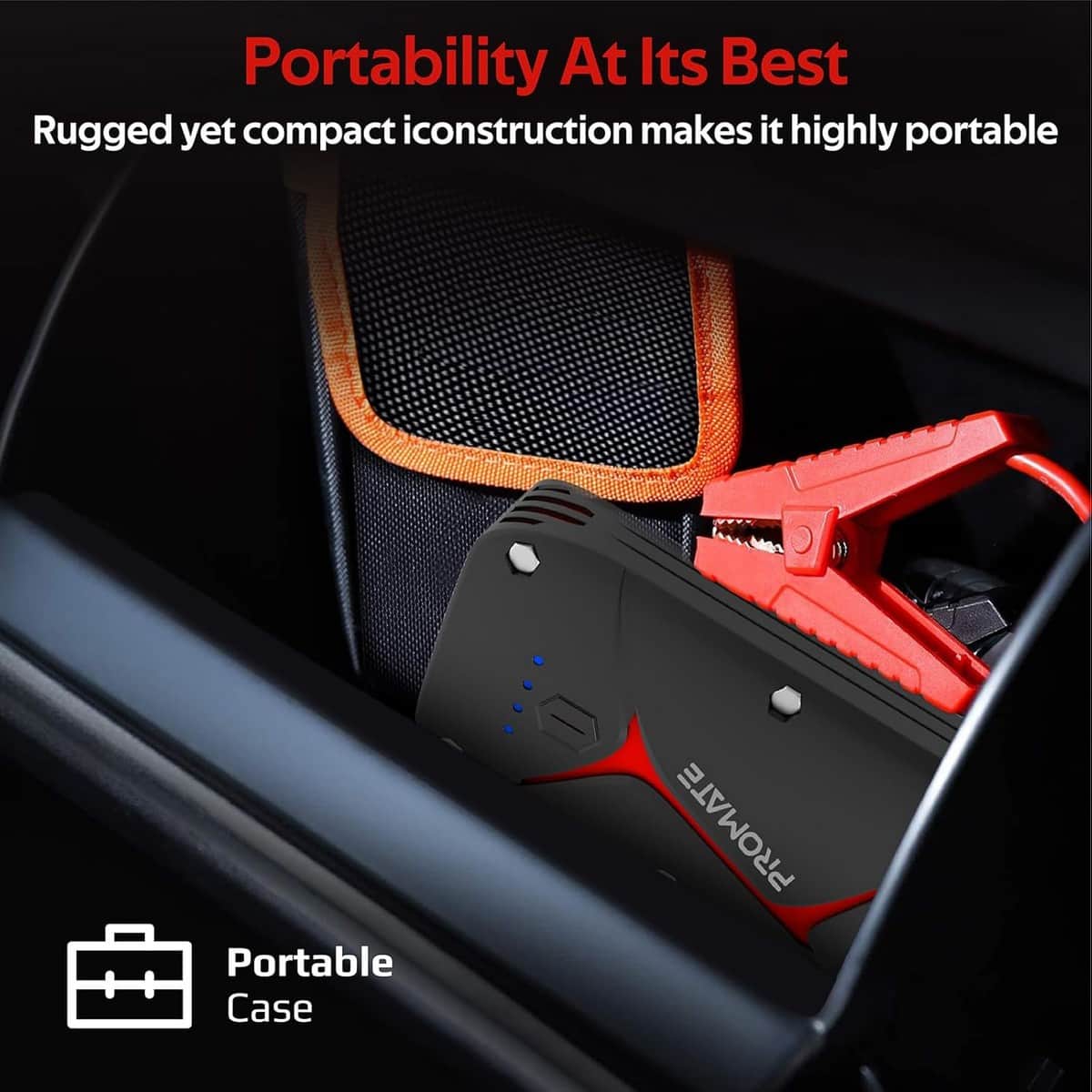 Promate SparkTank-16 1200A Peak 16000mAh Water Resistant Car Jump Starter