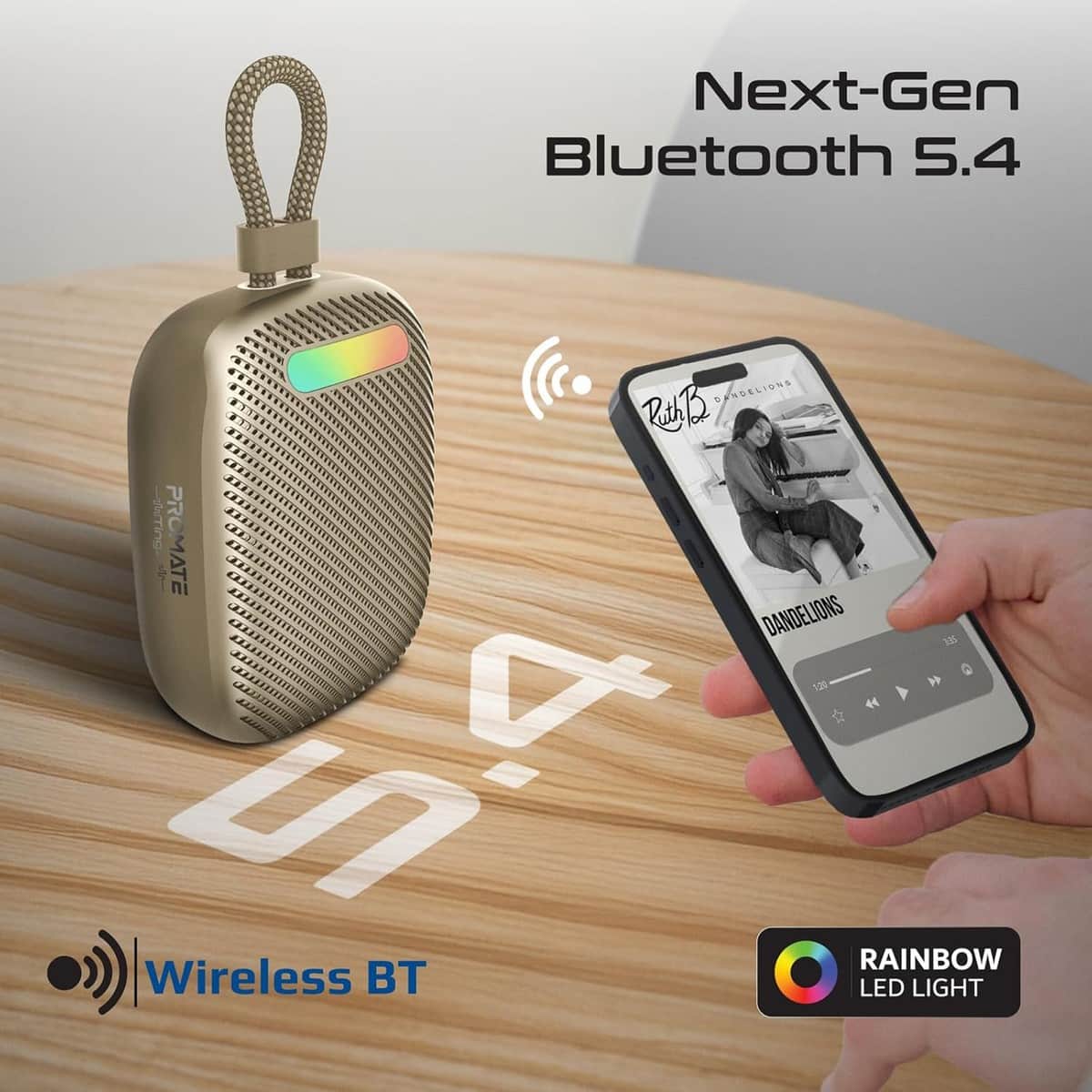 Promate 7W IPX6 Waterproof Bluetooth Speaker