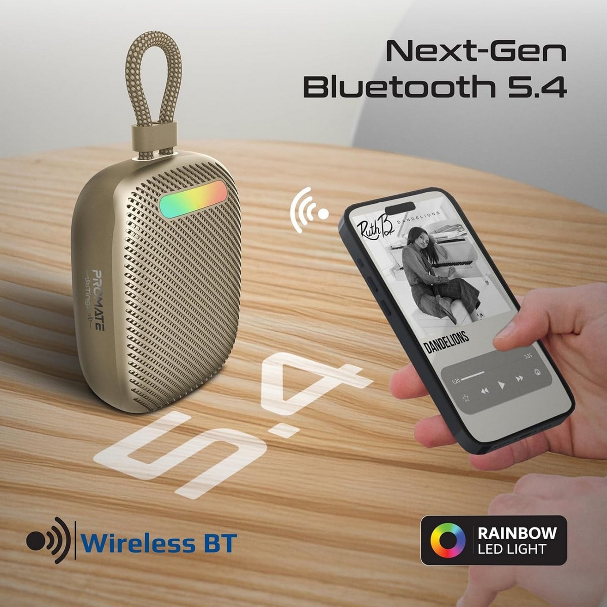 Promate 7W IPX6 Waterproof Bluetooth Speaker