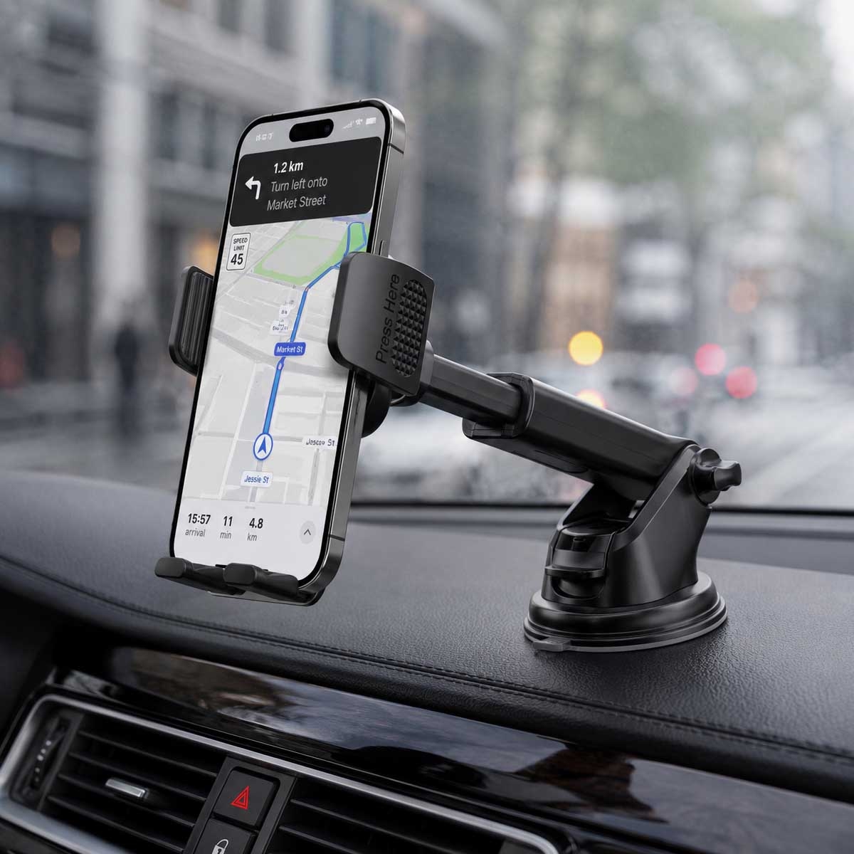 Promate Transparent Auto Clamping Car Phone Holder