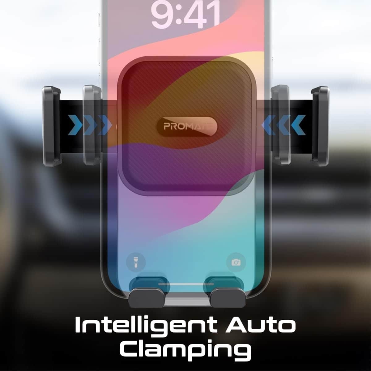 Promate Transparent Auto Clamping Car Phone Holder