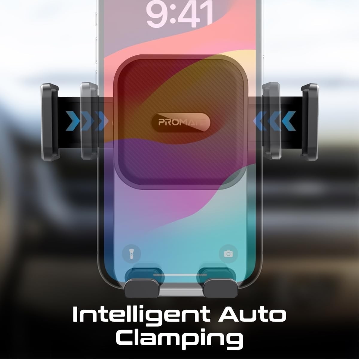 Promate Transparent Auto Clamping Car Phone Holder