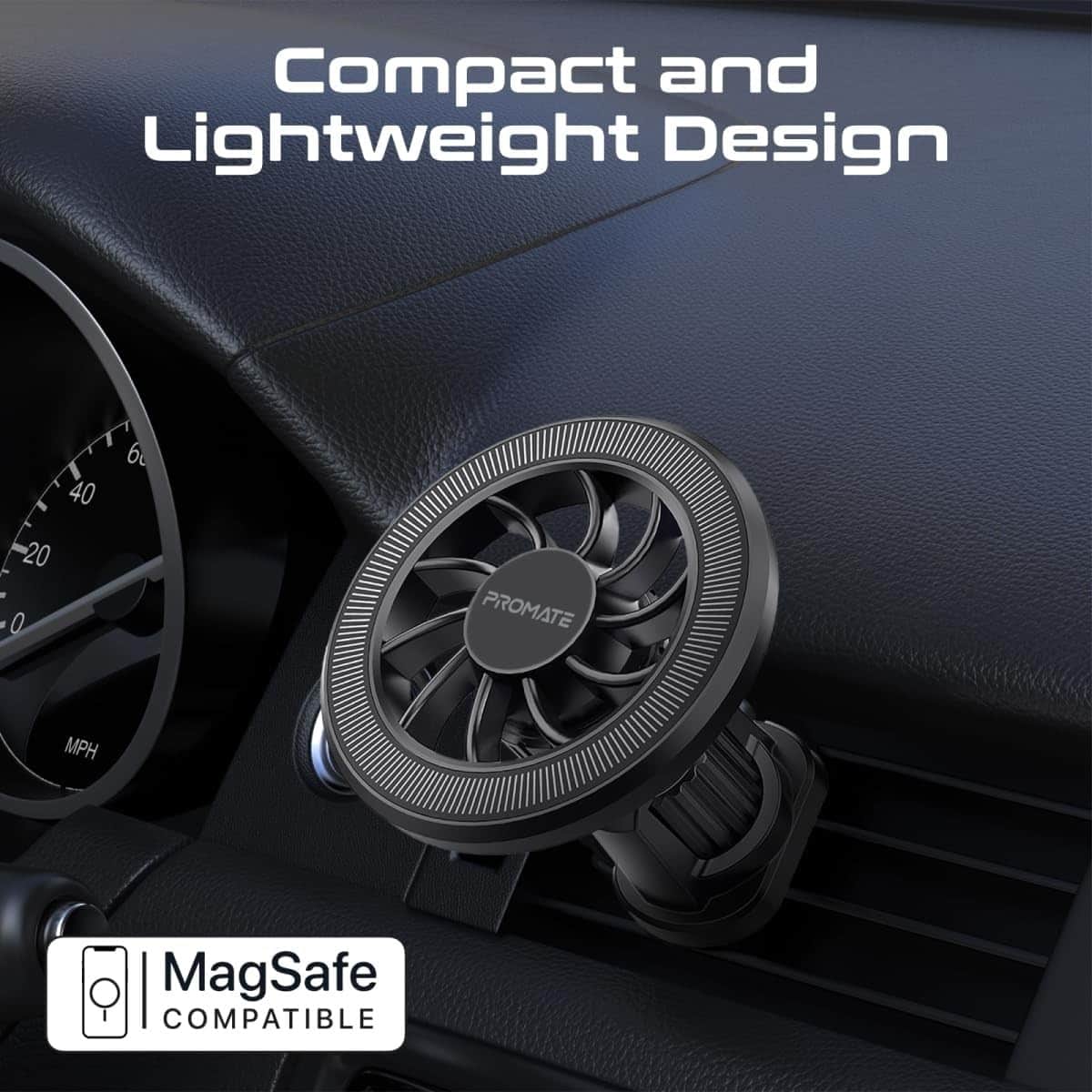 Promate Universal Clip Mount Magnetic Ring AC Vent Car Mount