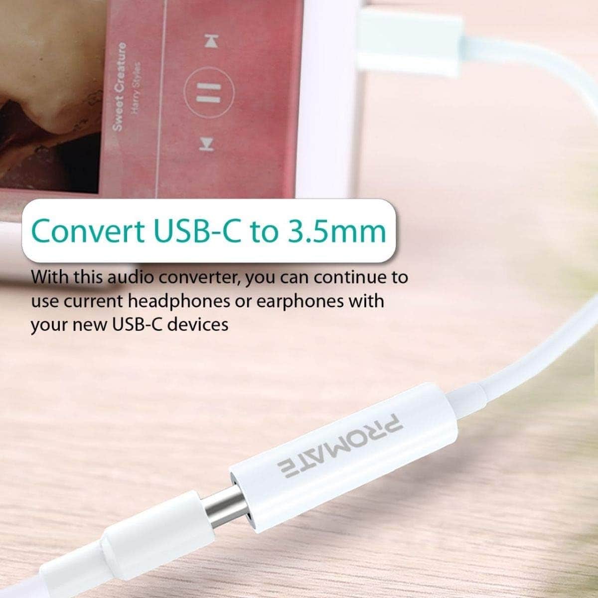 بروميت محول USB-C إلى منفذ 3.5 ملم AUX