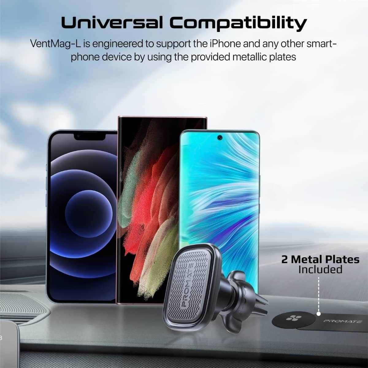 Promate VentMag-L Cradleless AC Vent Magnetic Car Mount