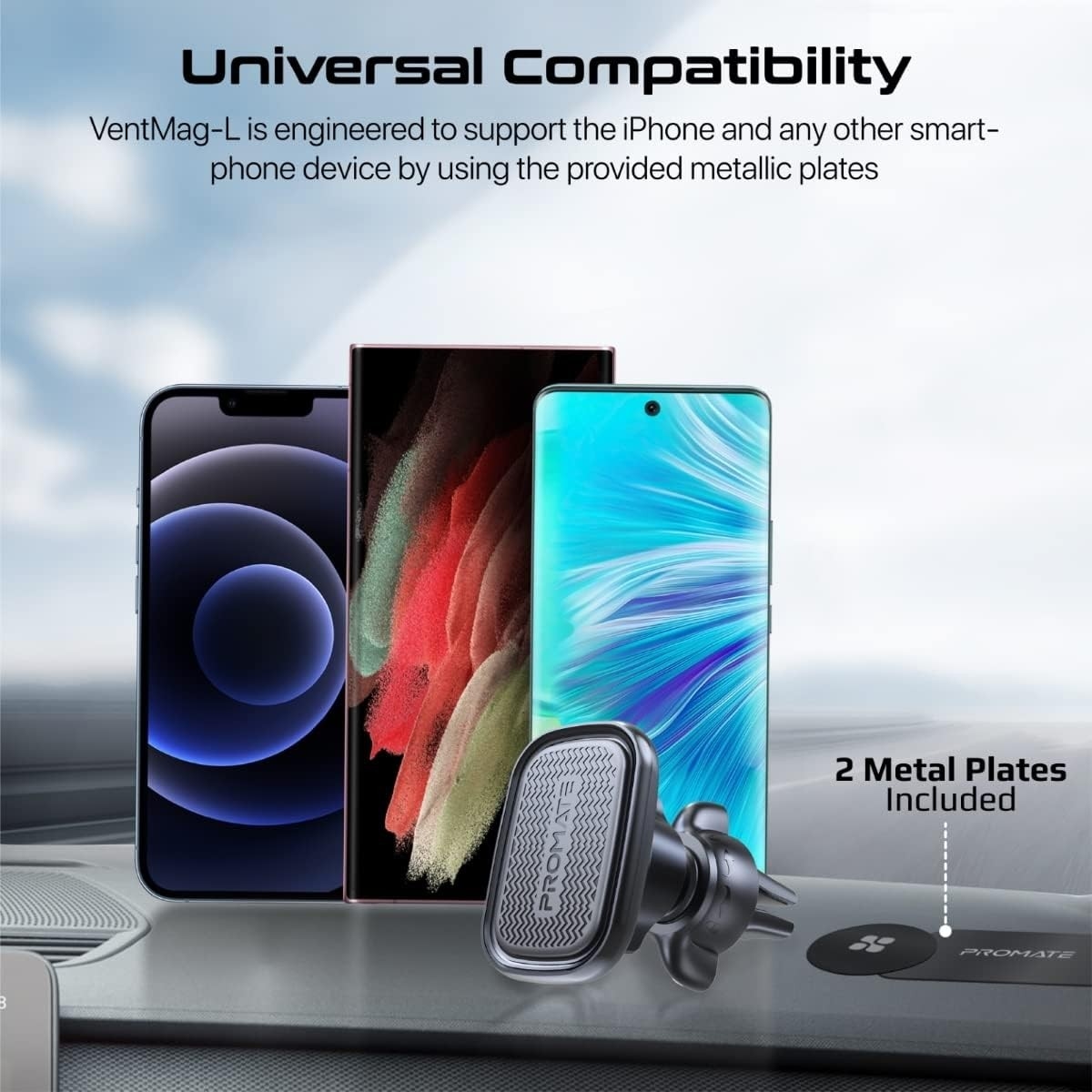 Promate VentMag-L Cradleless AC Vent Magnetic Car Mount