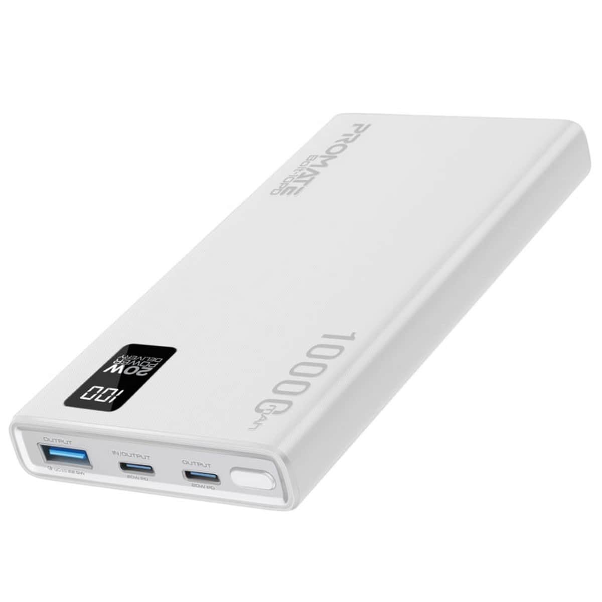 بروميت باور بانك ذكي مدمج بسعة 10000mAh