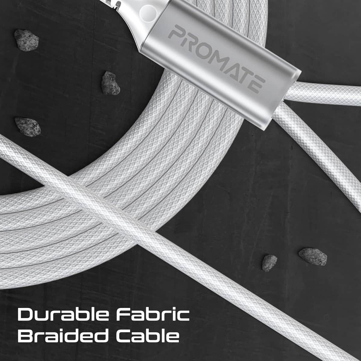 Promate 140W USB-C to Dual USB-C Braided Y-Cable