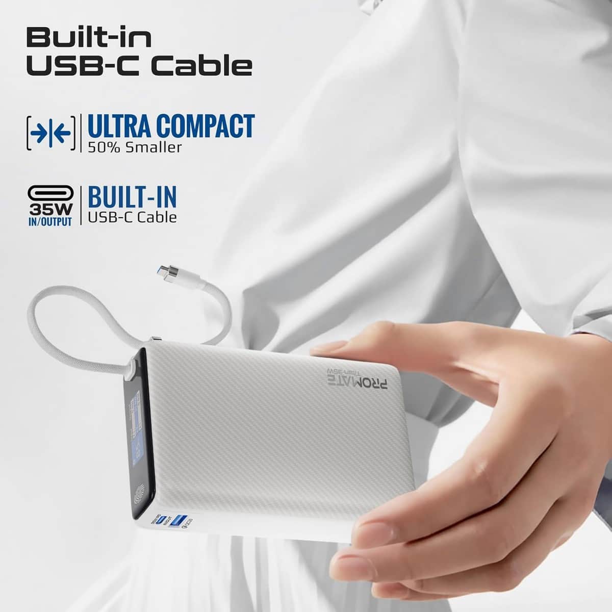 Promate 20000mAh 35W Power Delivery Power Bank